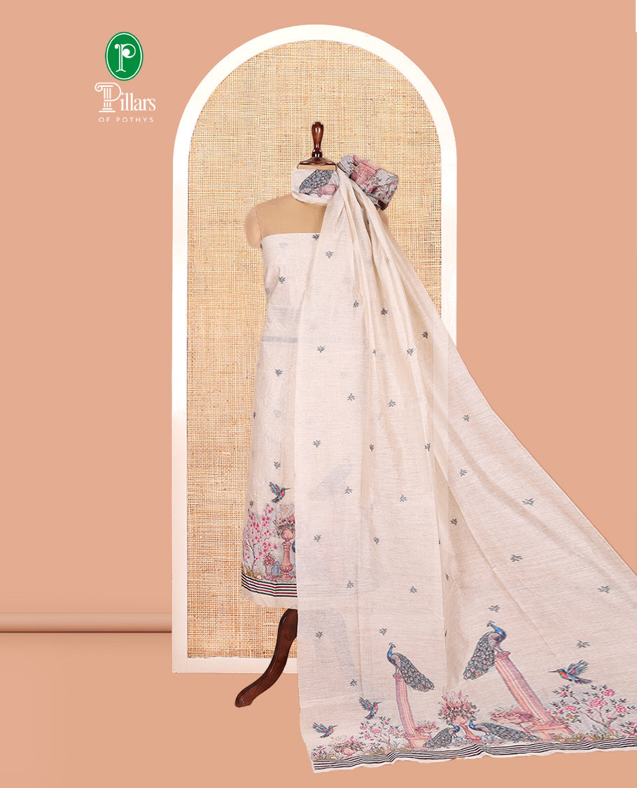 Chikku Semi-Chanderi Silk Material Chudidar Set