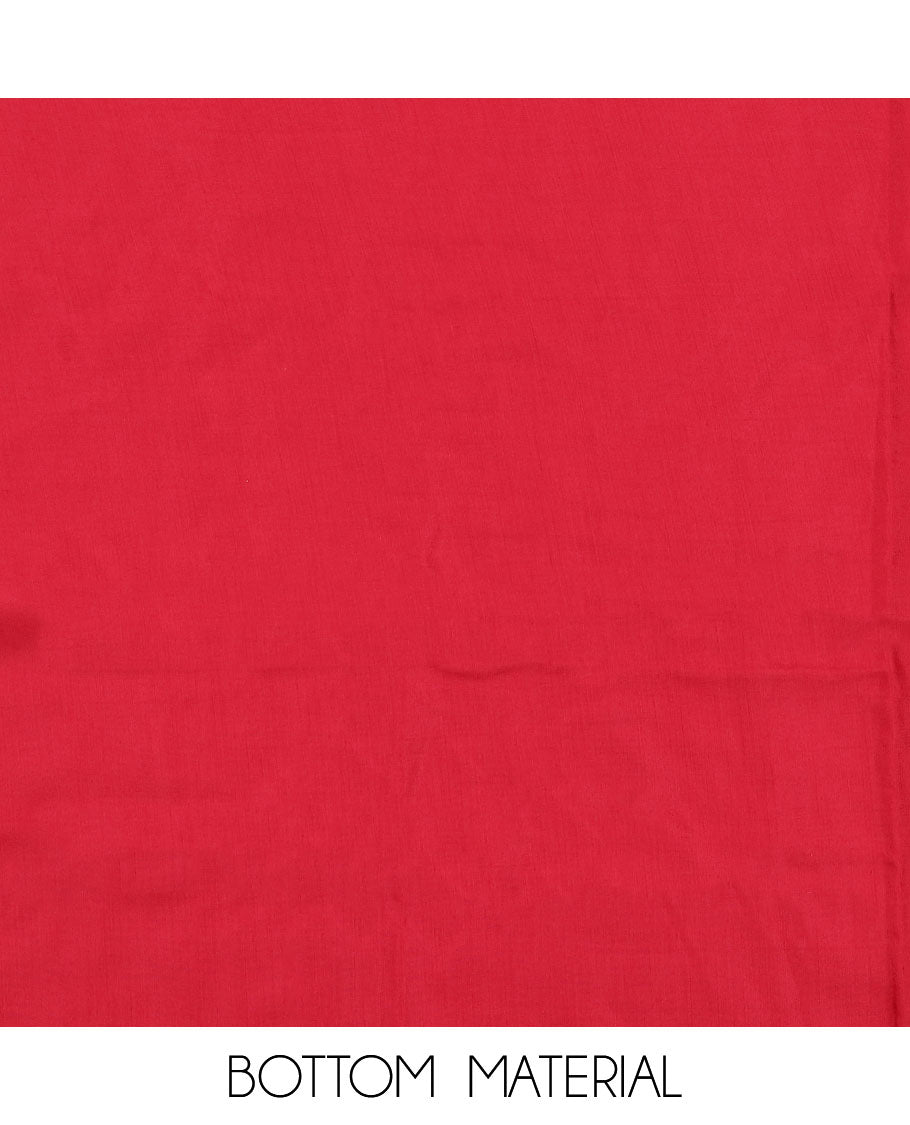 Blue material chudidar set, floral printed with thread embroidered top, contrast plain bottom and sequins striped dupatta