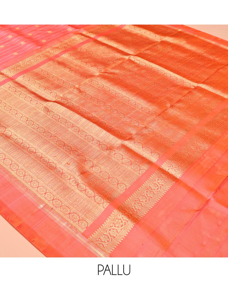 Rust Venkatagiri Silk Saree
