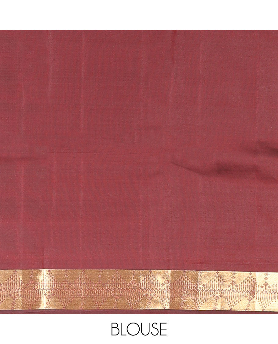 Maroon zari design vasundhara silk mix saree, traditional temple zari border & jaal design pallu