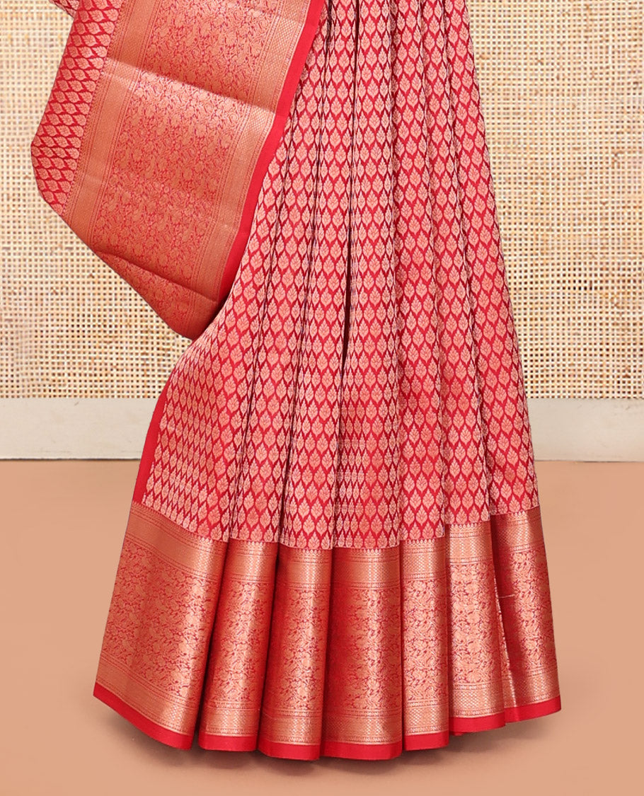 Red Zari Butta Kanchipuram Wedding Silk Saree