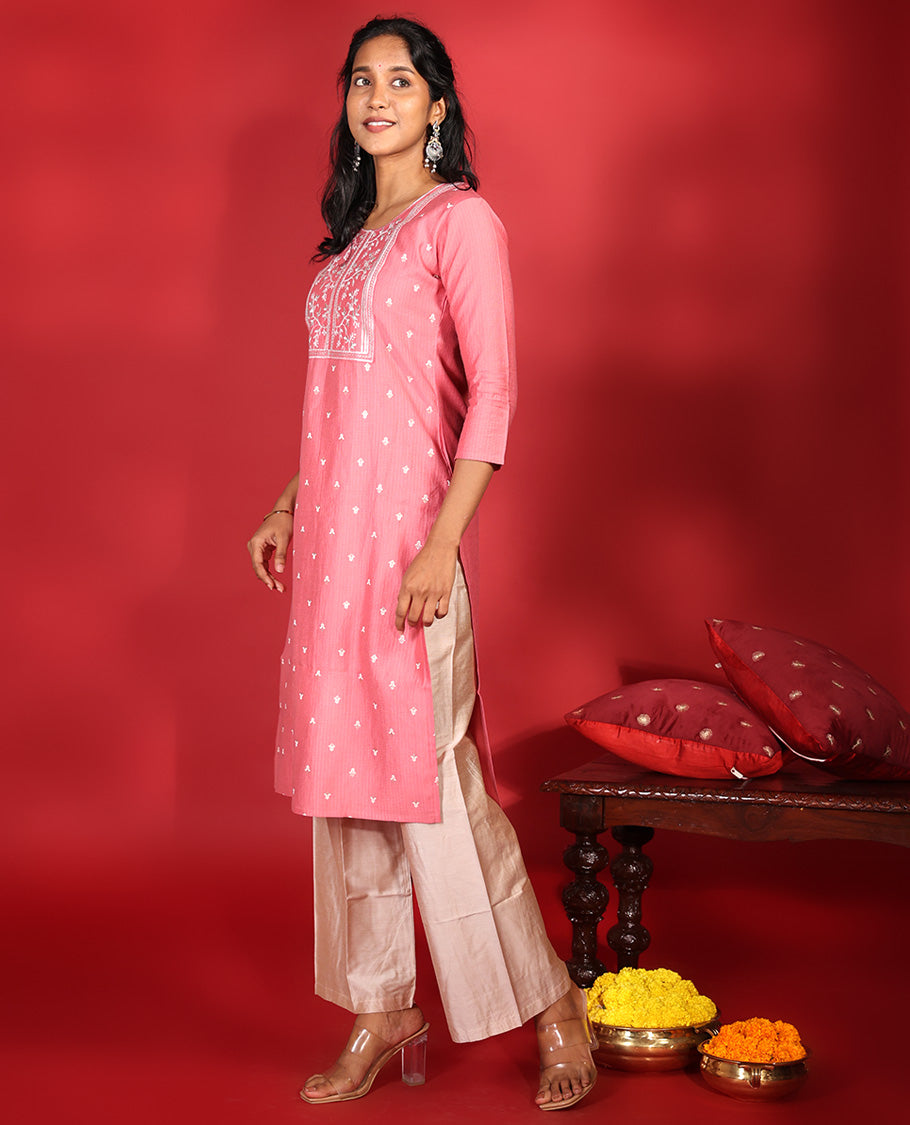 Pink Readymade Vatican Kurti