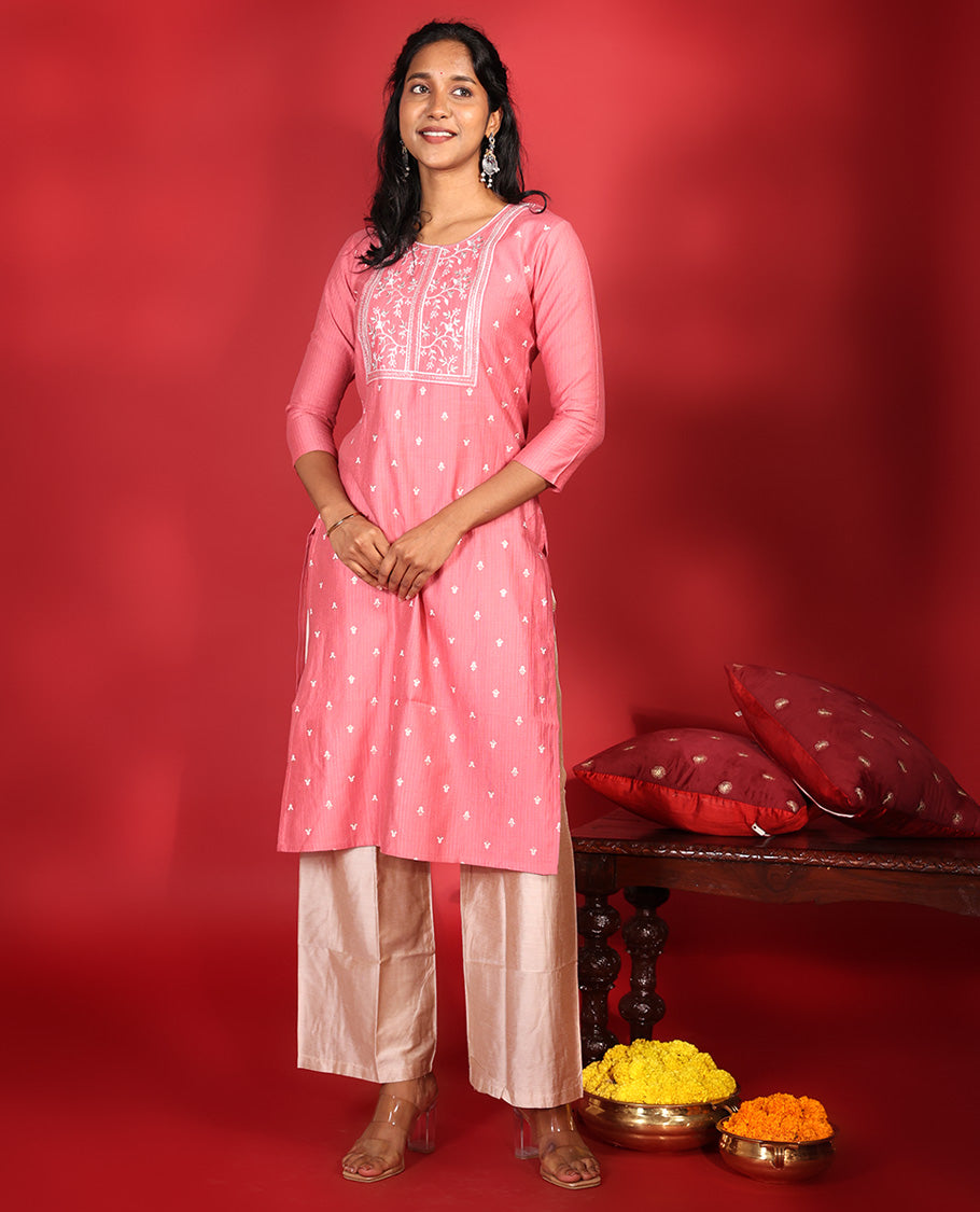 Pink Readymade Vatican Kurti