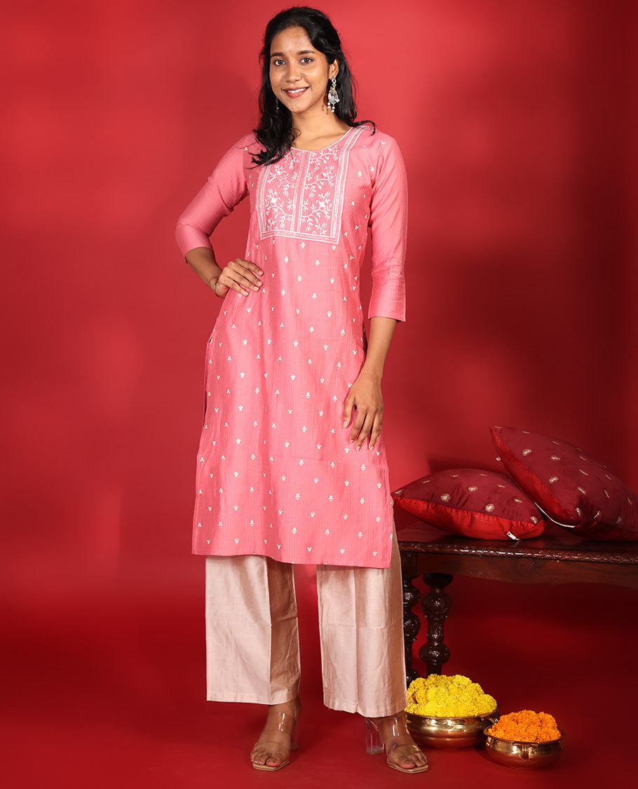 Pink Readymade Vatican Kurti