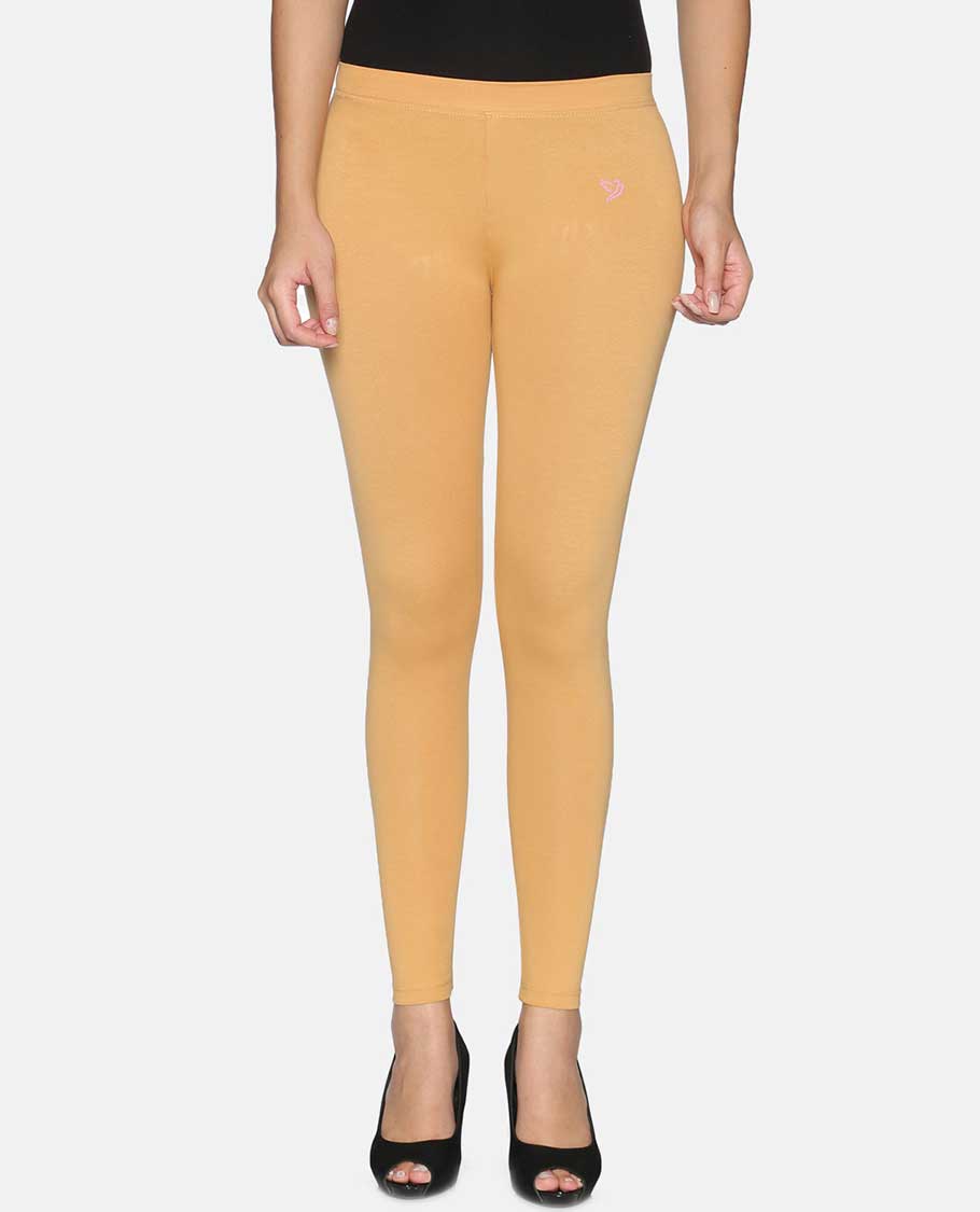 Carmel custard plain design Twin Birds Legging