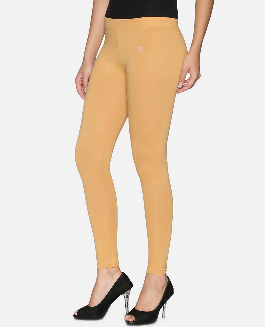 Carmel custard plain design Twin Birds Legging