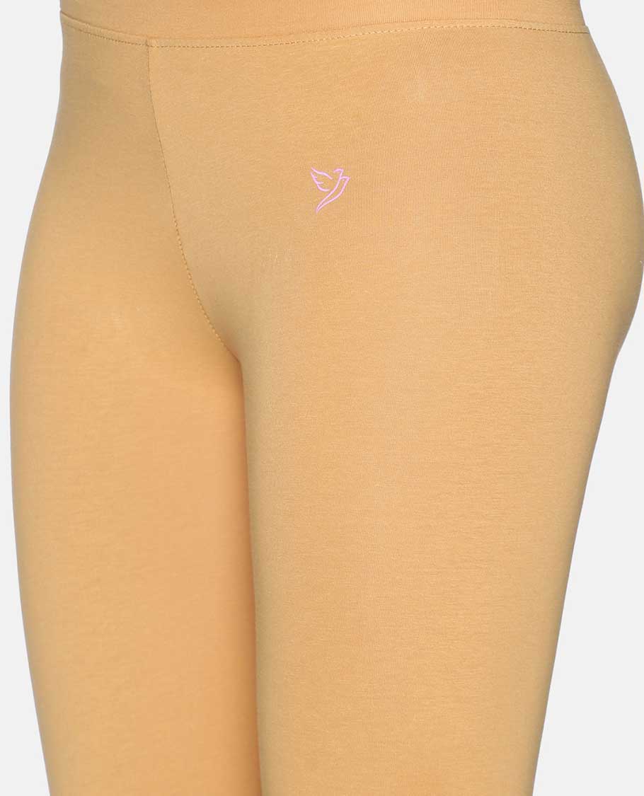 Carmel custard plain design Twin Birds Legging