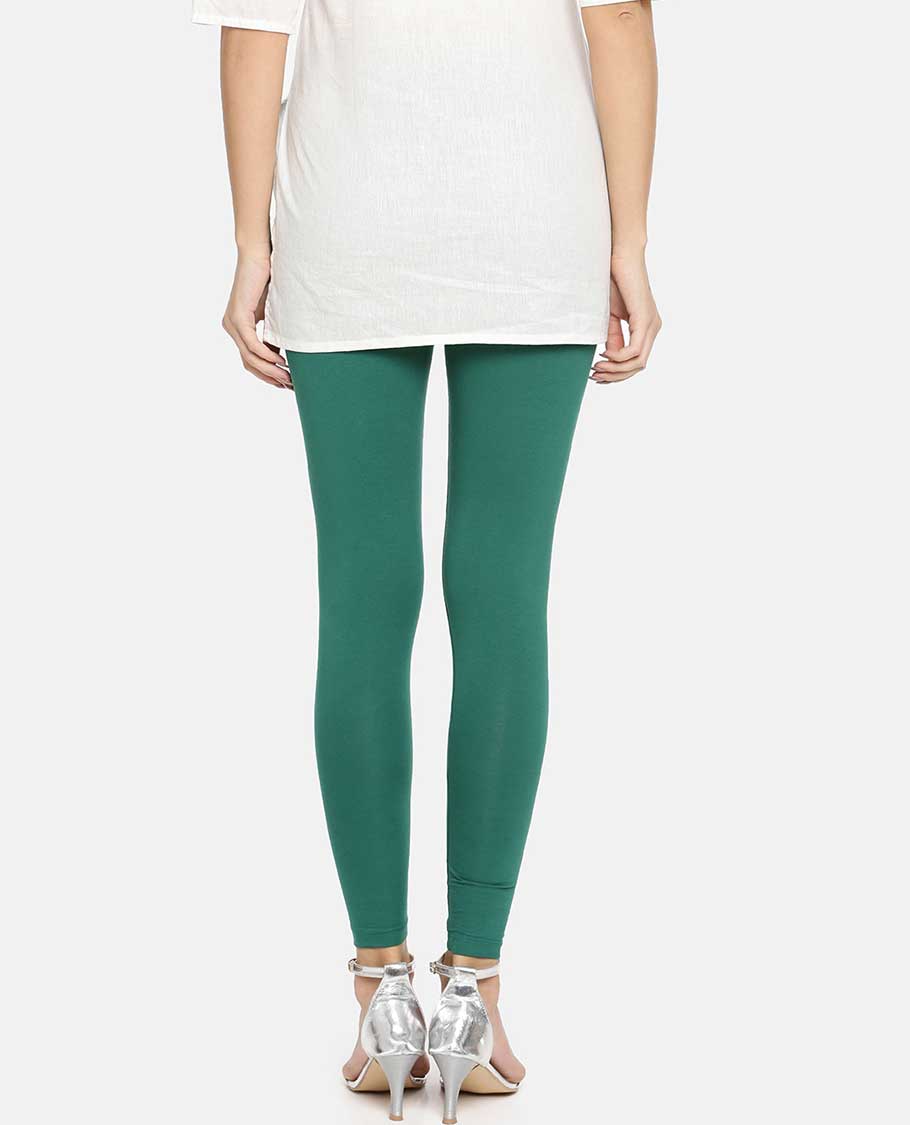 Tree green plain design twin birds legging