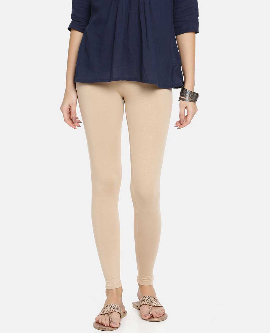 Butter Scotch plain design Twin Birds Legging