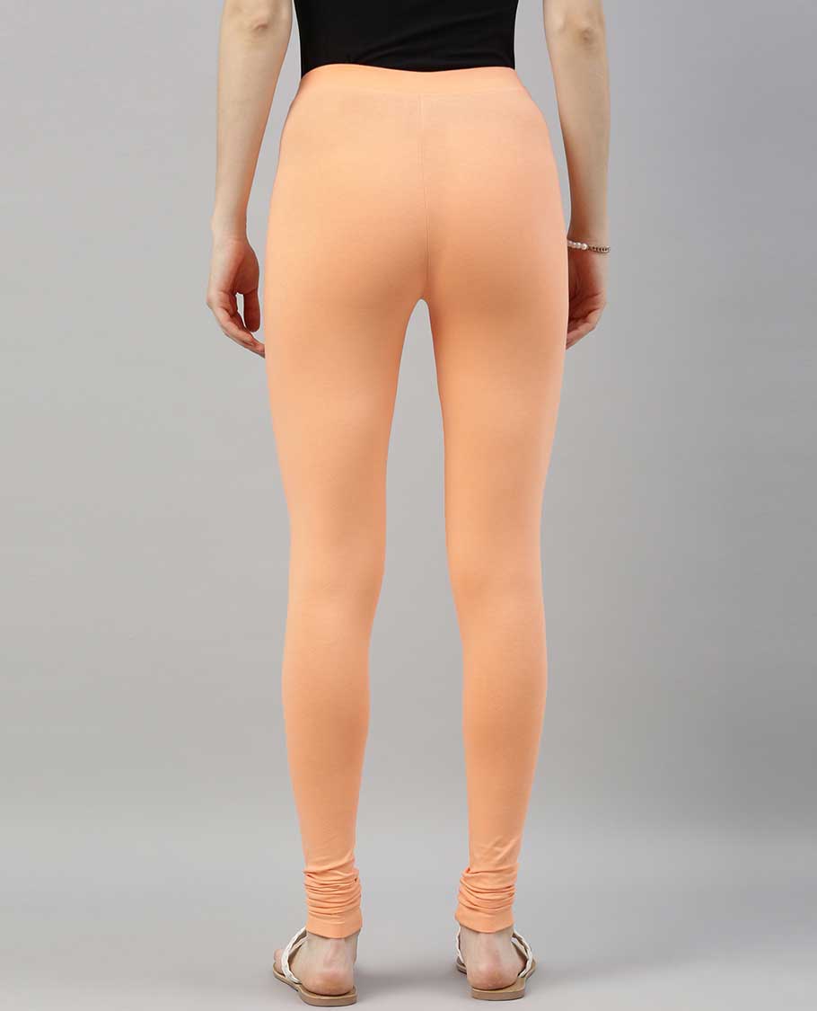 Skin colour plain design twin birds legging