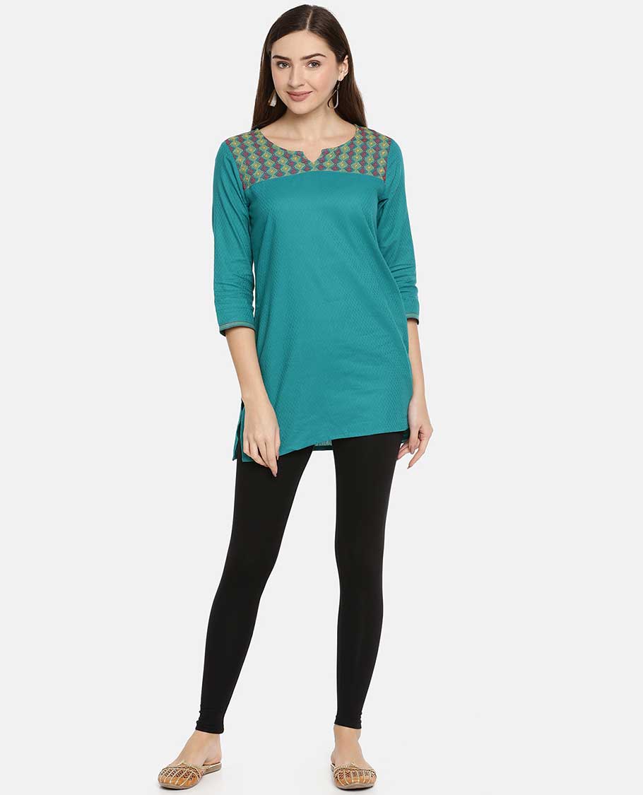 Carbon Black plain design Twin Birds Legging