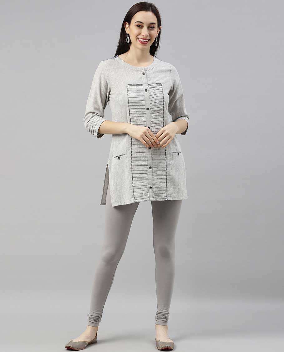 Polar smoke plain design Twin Birds Legging