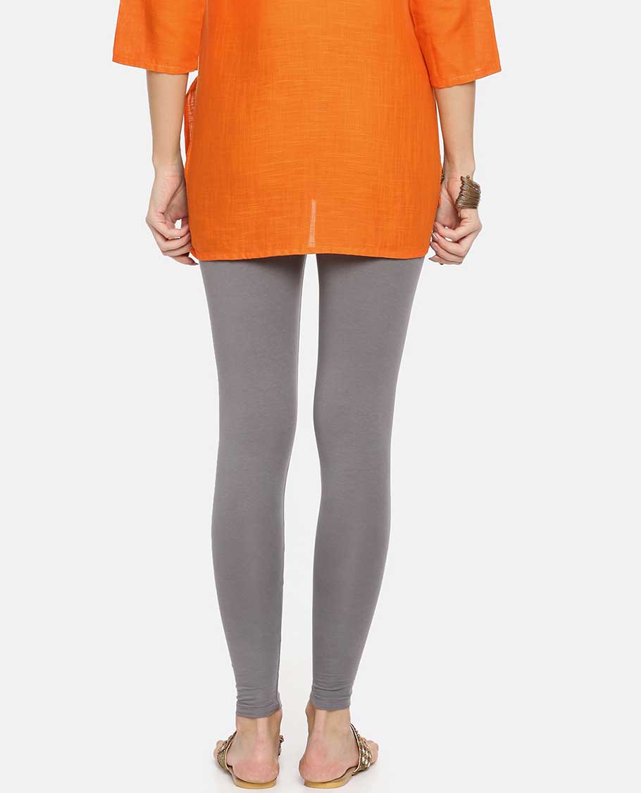 Anthracite Grey plain design Twin Birds Legging