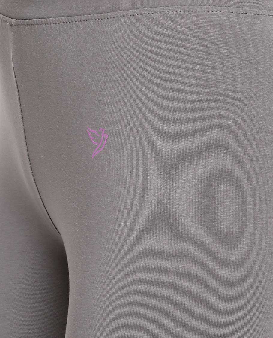 Anthracite Grey plain design Twin Birds Legging