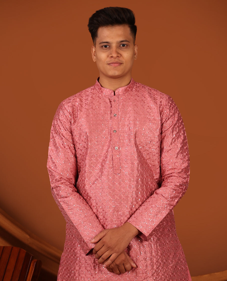 Pink Men's Kurta