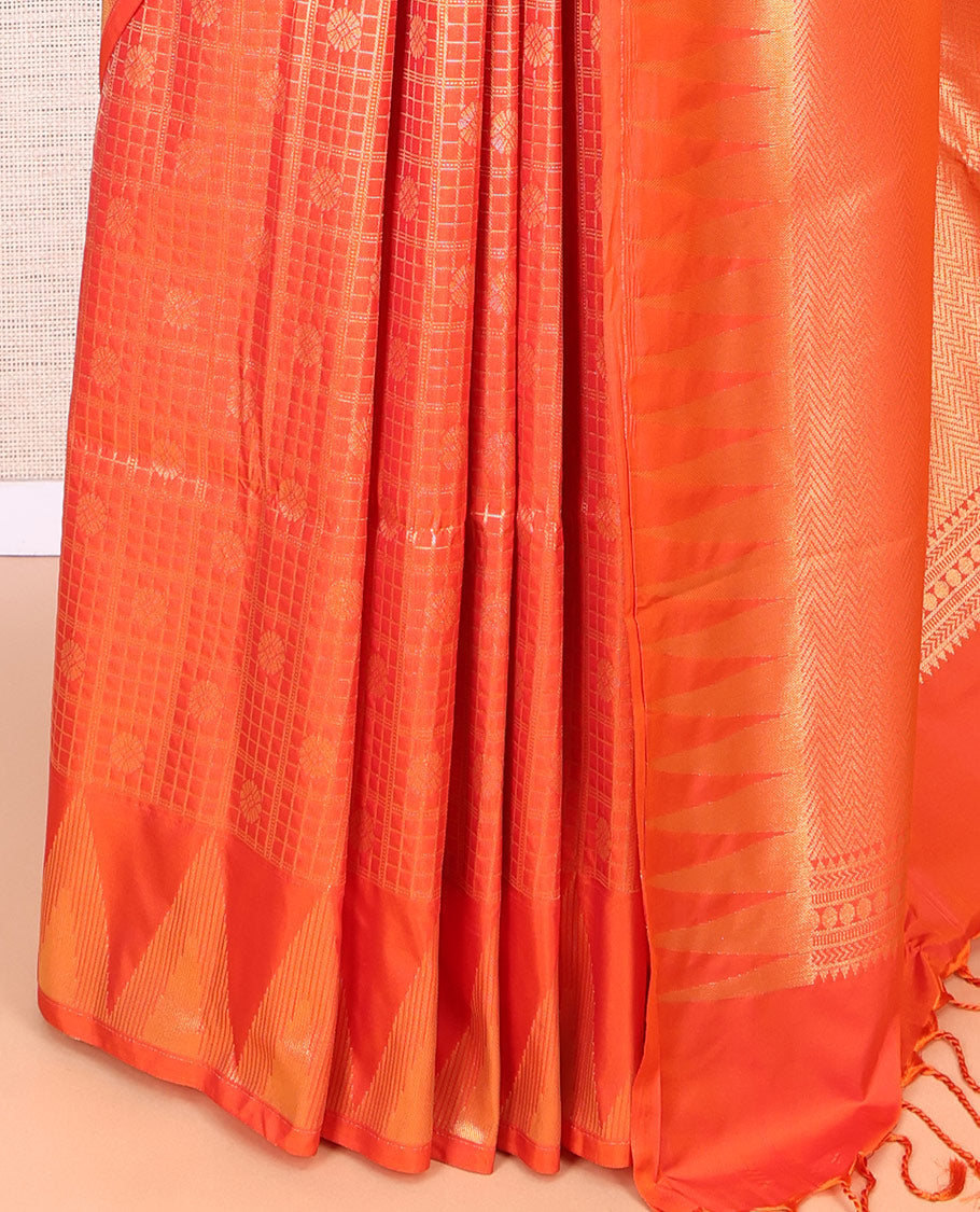 Orange Budget Silk Saree