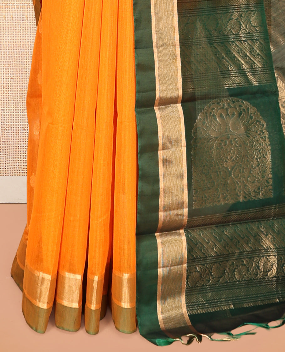 Yellow Silk Cotton Saree