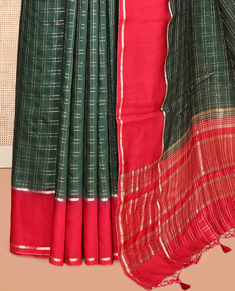 Green Assam Silk Saree
