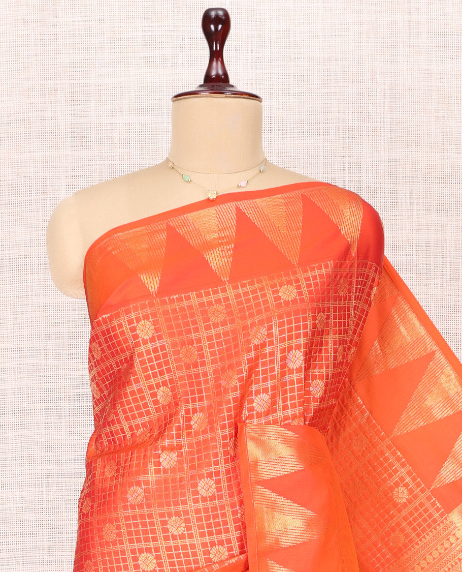 Orange Budget Silk Saree