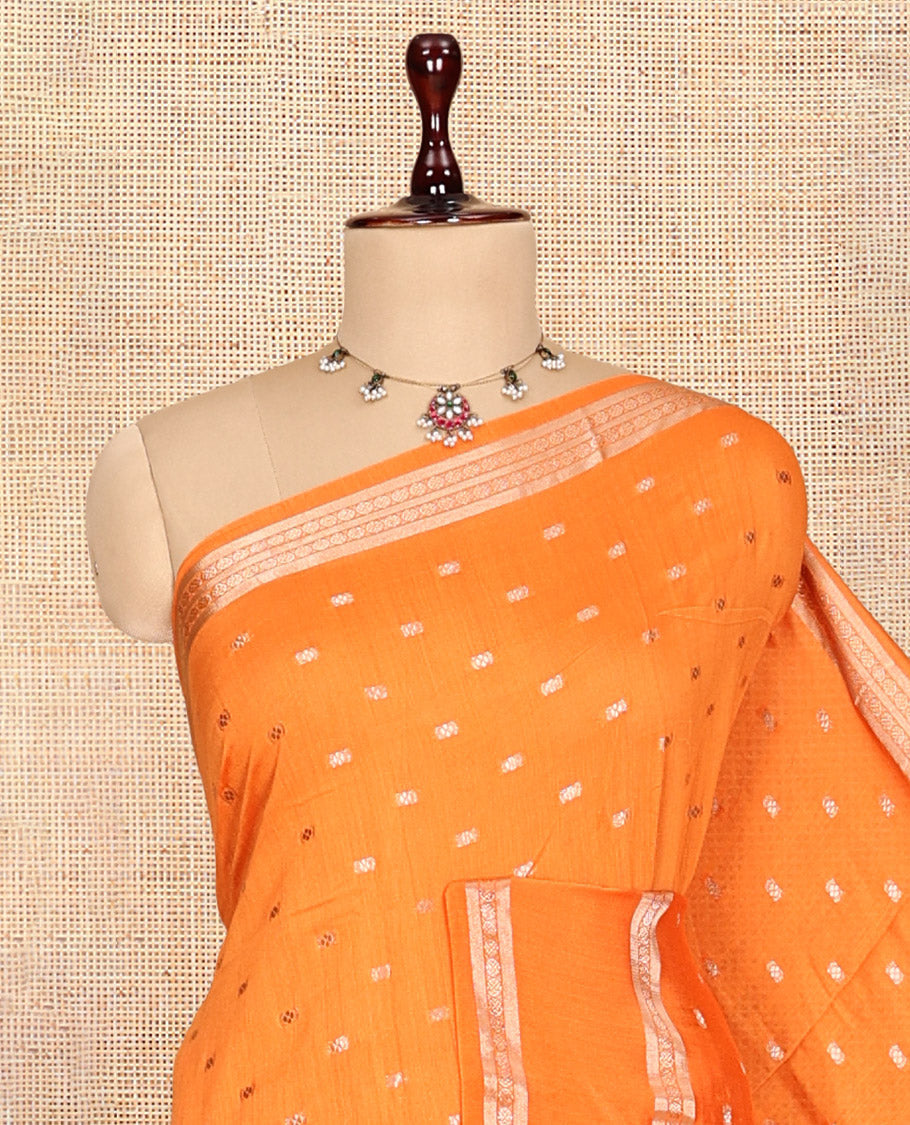 Orange Assam Silk Saree