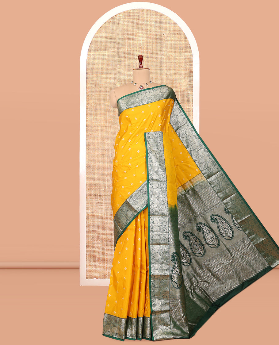 Yellow Budget Silk Saree