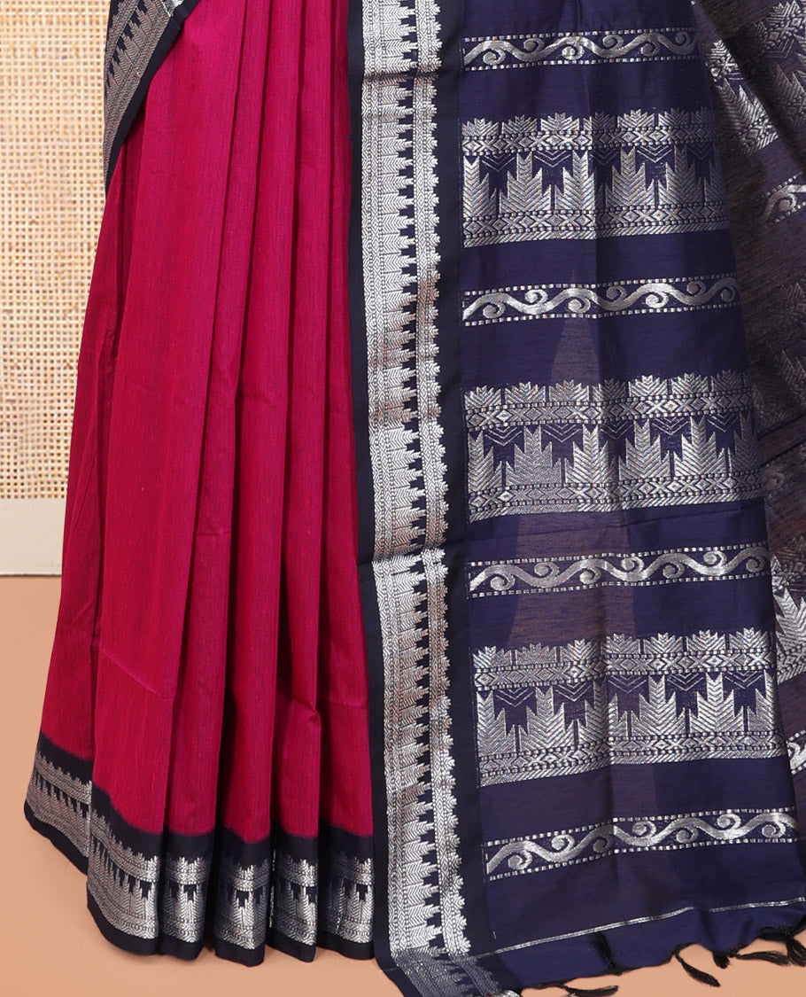 Red Kalyani Cotton Saree