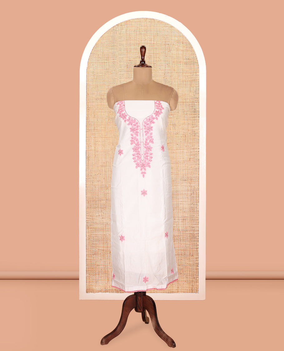 Milk White Material Chudidar Set