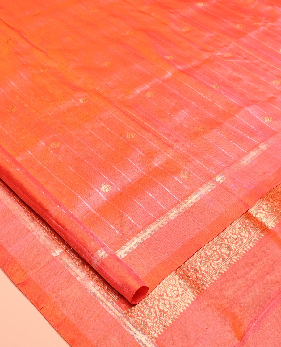 Rust Venkatagiri Silk Saree