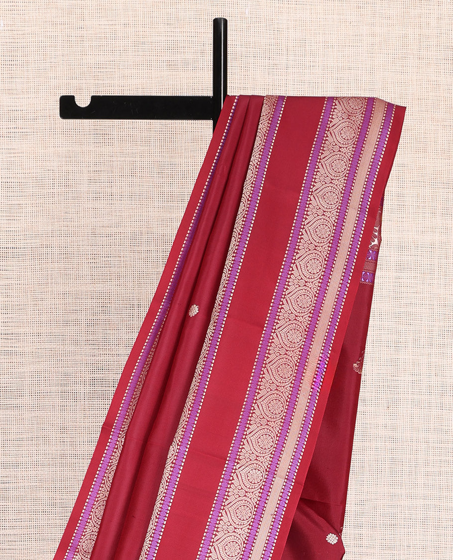 Red Kanchipuram Chettinad Saree
