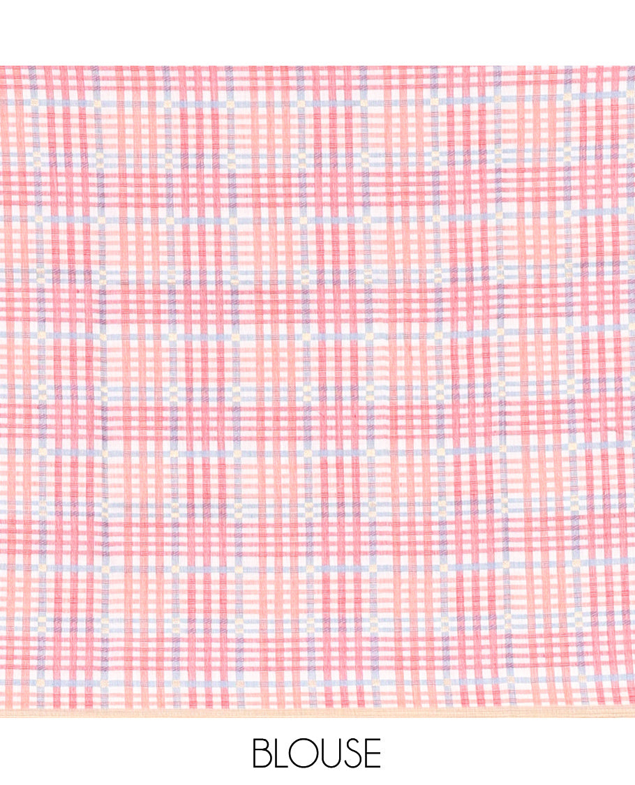 Borderless Chikku-Pink Munga Cotton Saree
