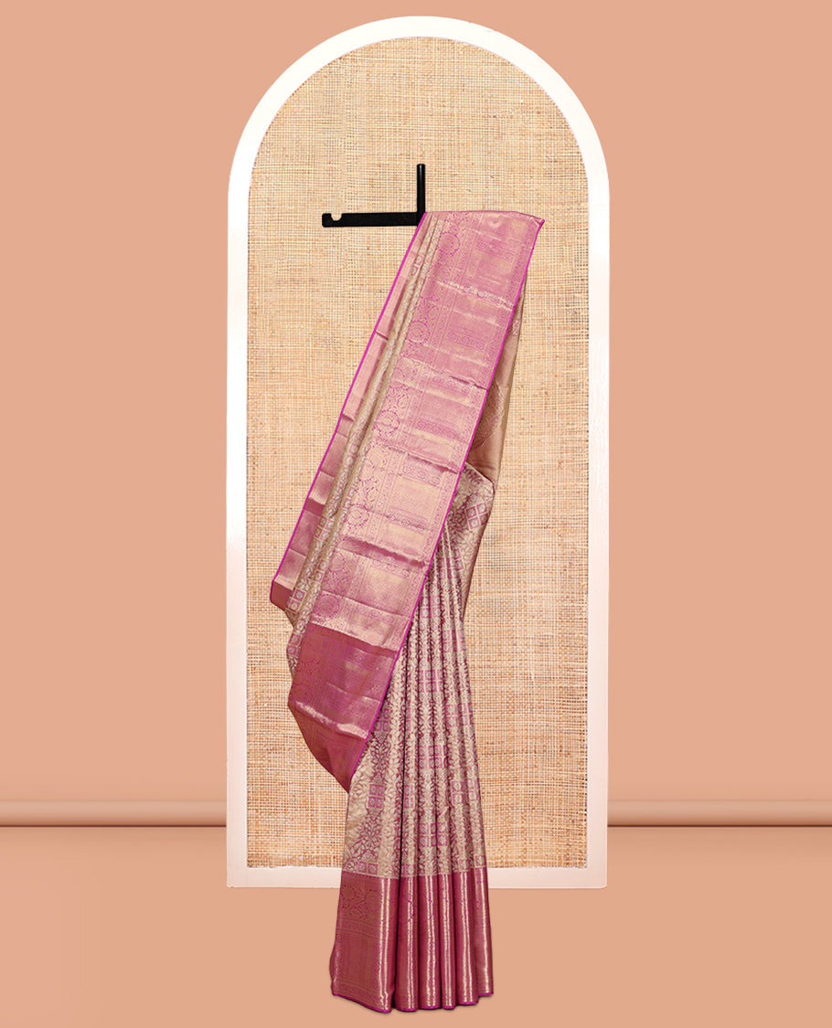 Pink Kanchipuram Tissue Silk Saree