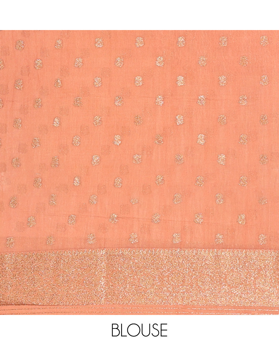 Brown Fancy Crepe Saree