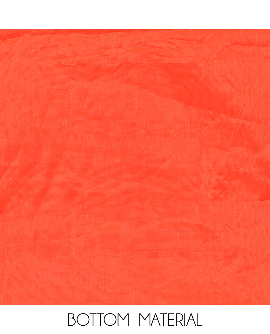 Orange Semi Silk Material Chudidar Set, Adorned with Copper Zari Intricate Design Woven Top, a Santoon Bottom, Matching Dupatta