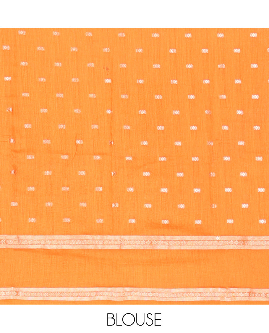 Orange Assam Silk Saree