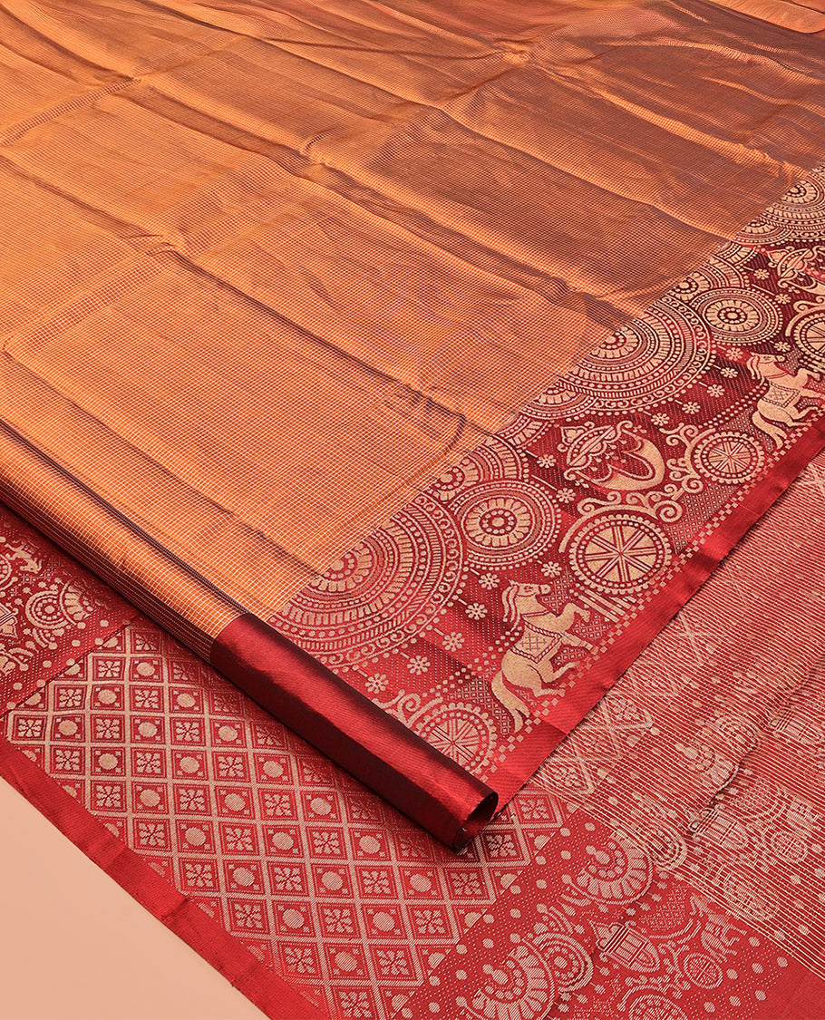 Orange Mayuri Soft Silk Saree