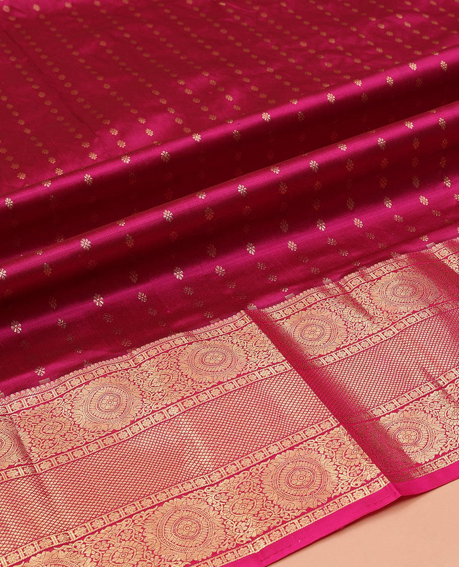 Pink Pure Silk Half Saree