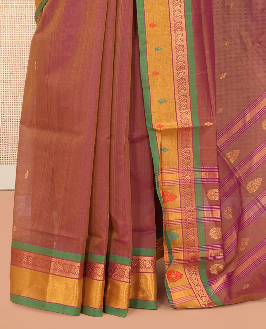 Onion Pink Venkatagiri Cotton Saree