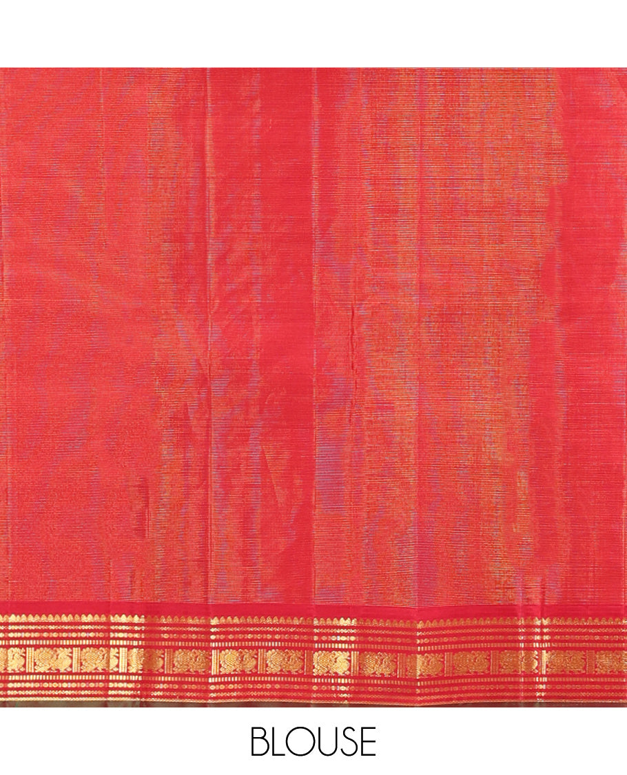 Red Butta Kanchipuram Silk Saree