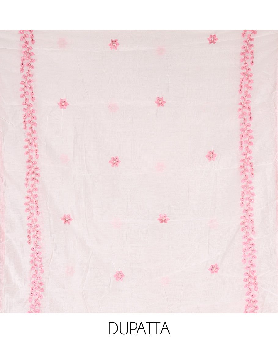 Milk White Material Chudidar Set