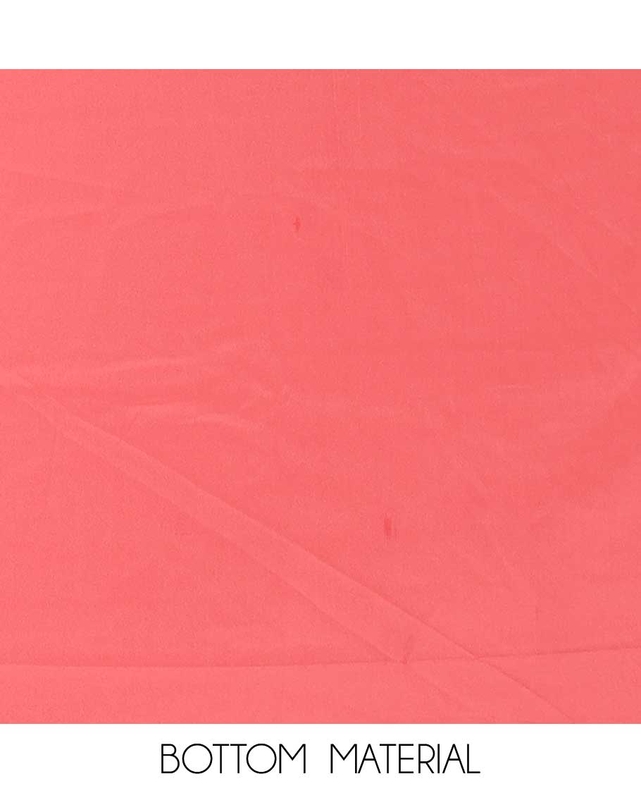 Light peach negative print, geometric design, swarovski work crepe chudidhar material top with american crepe pant & chinnon material geometric print, swarovski work dupatta