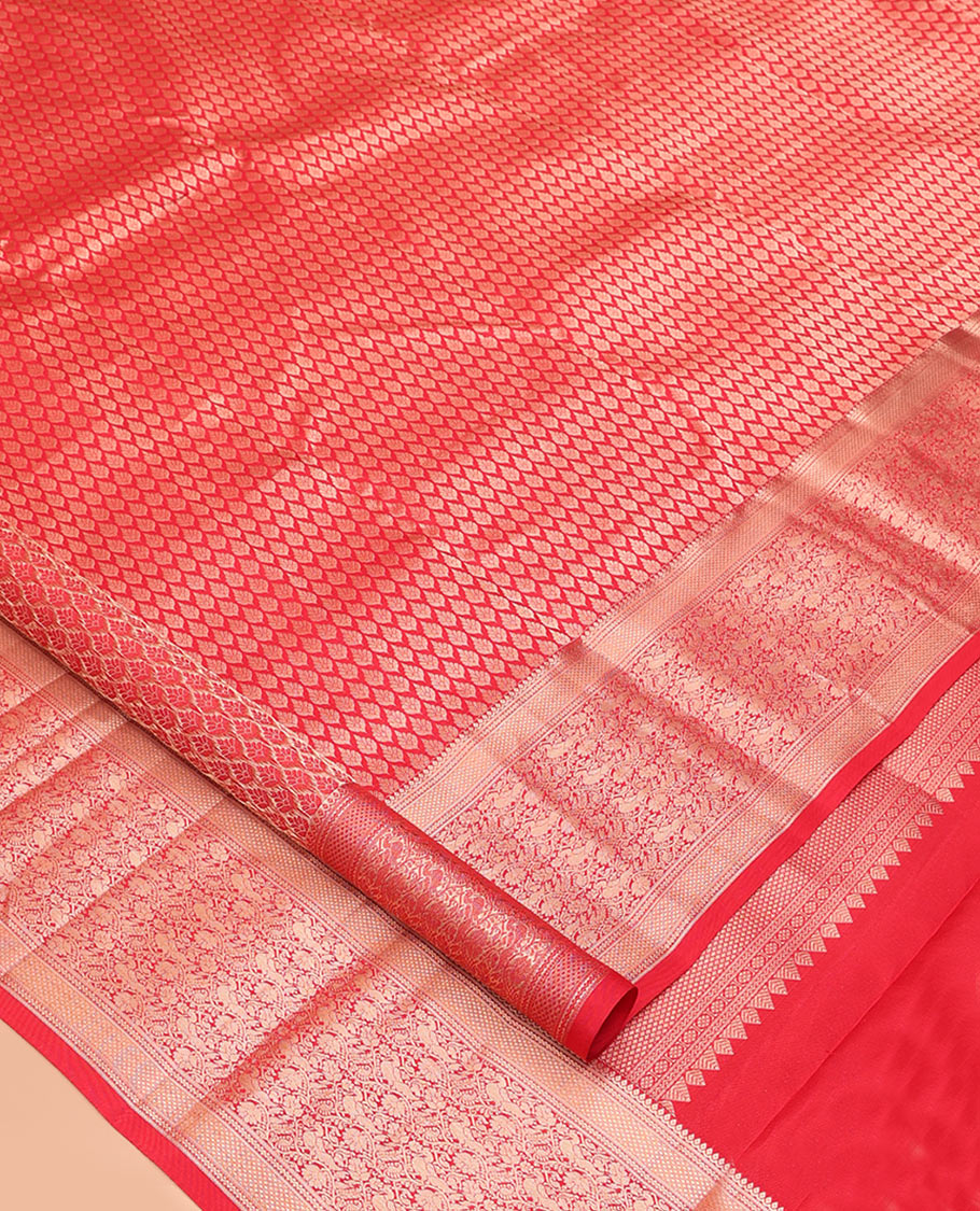 Red Zari Butta Kanchipuram Wedding Silk Saree