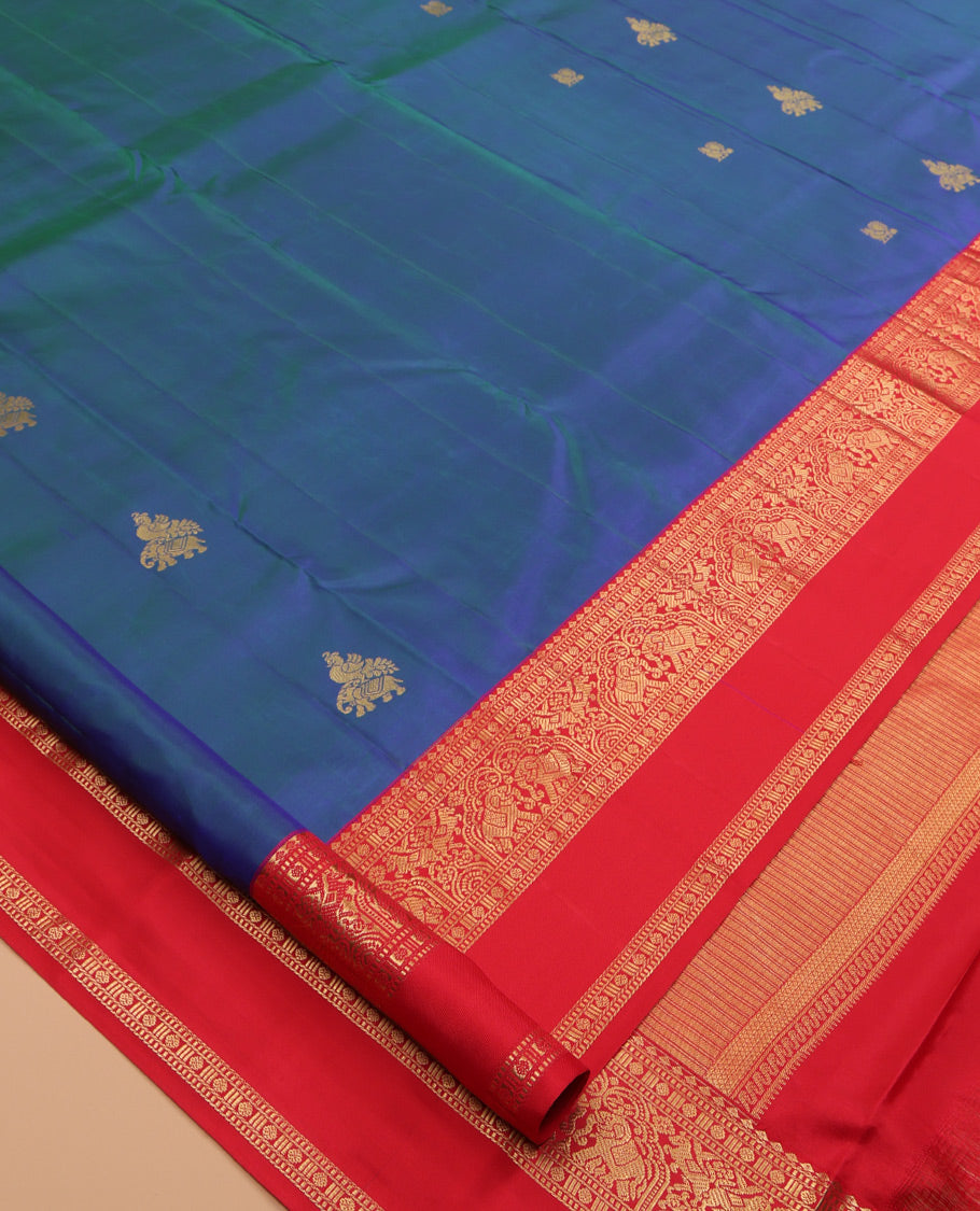 Blue Kanchipuram Silk Saree