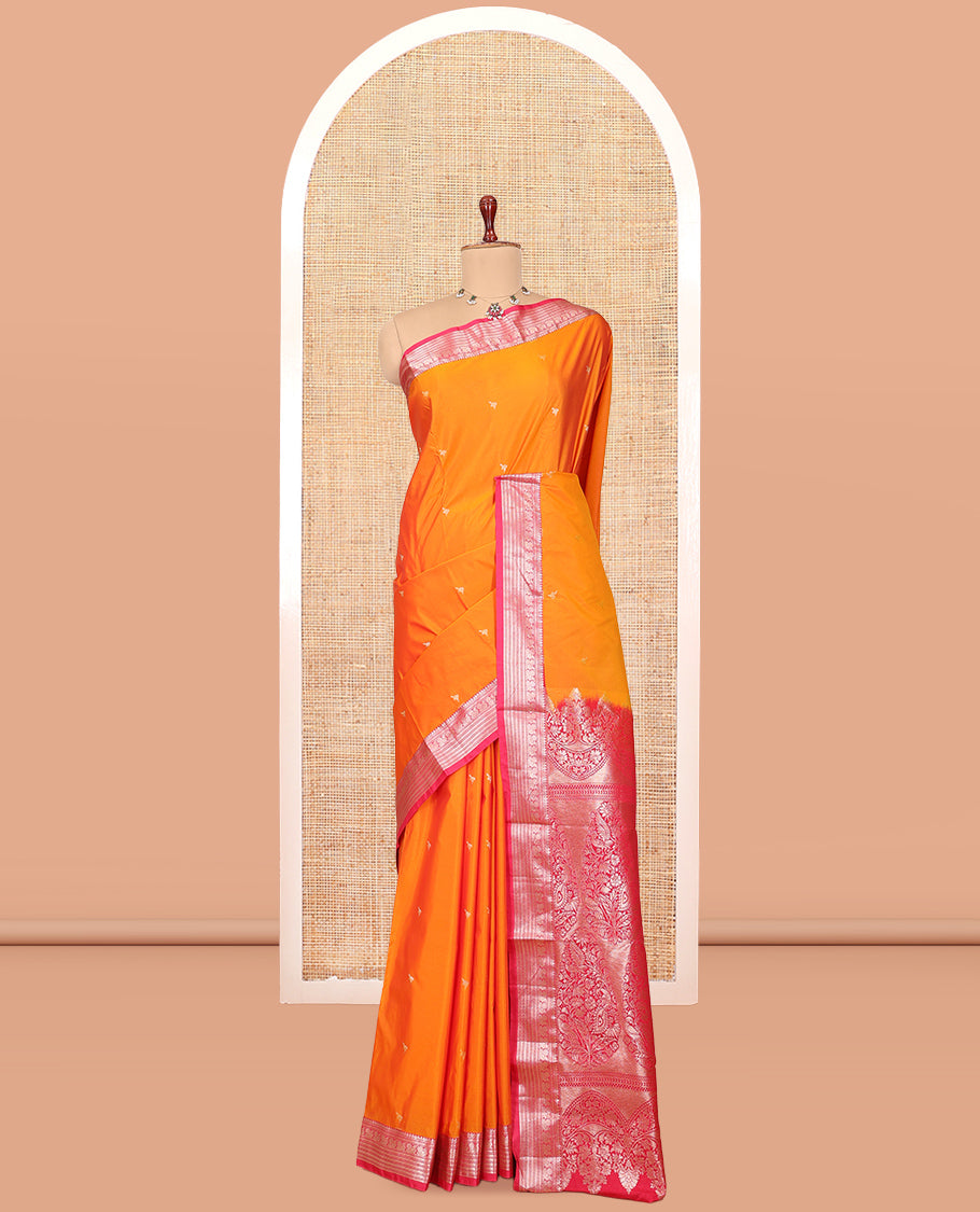 Orange Budget Silk Saree