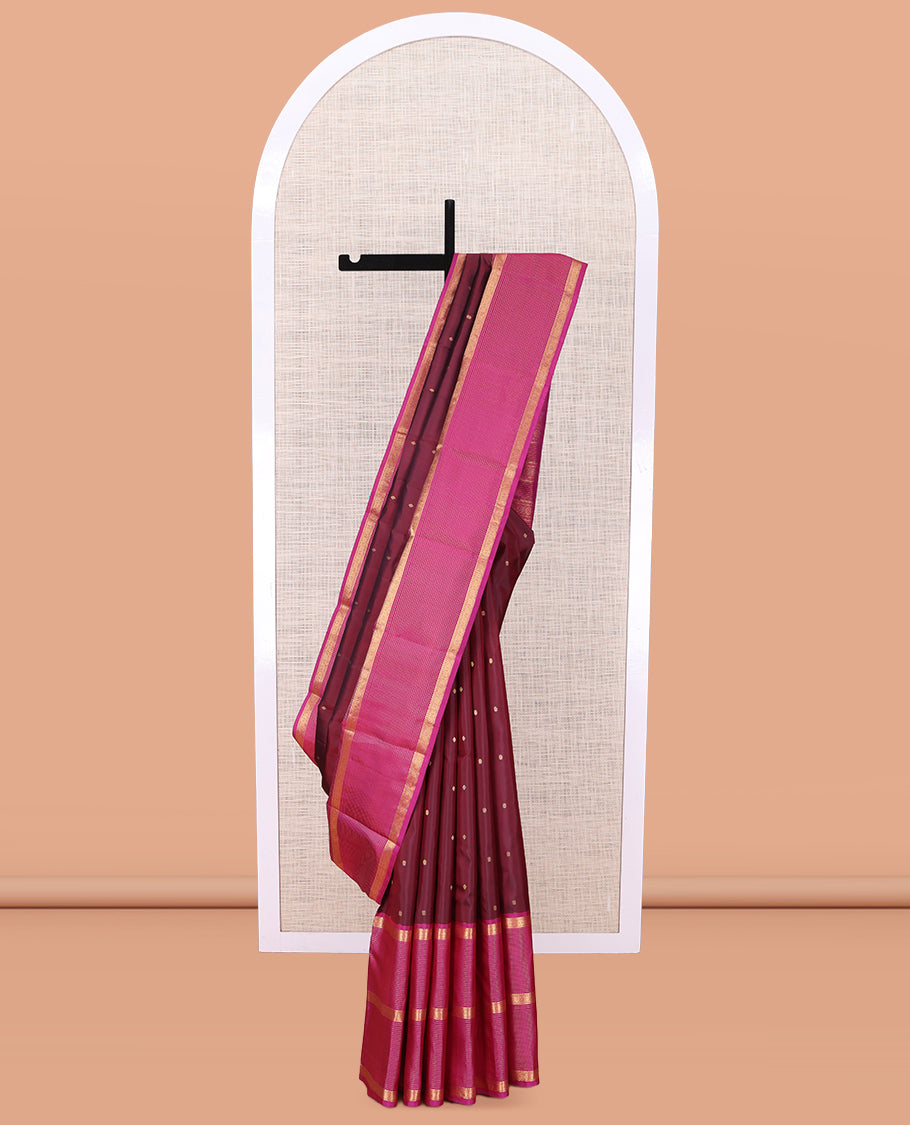 Wine-Magenta Vasundhara Silk Saree