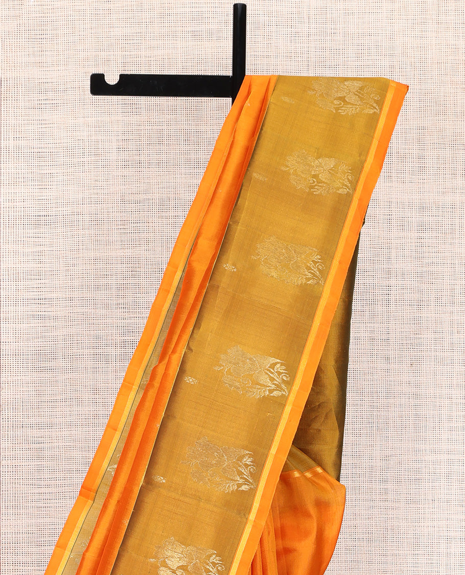 Orange Kanchipuram Silk Saree