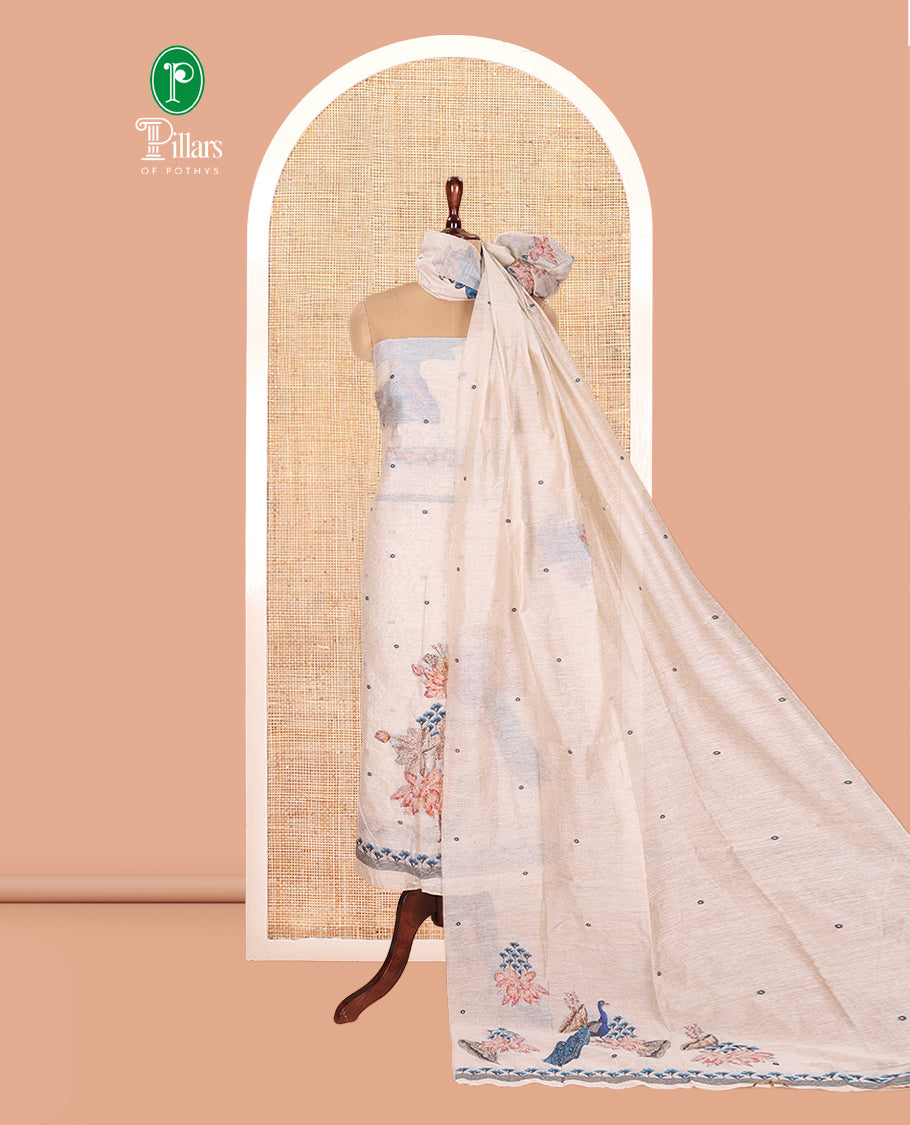 Chikku Semi-Chanderi Silk Material Chudidar Set