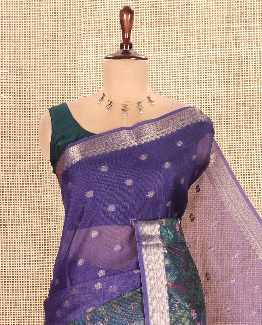 Violet Kota Chex Saree