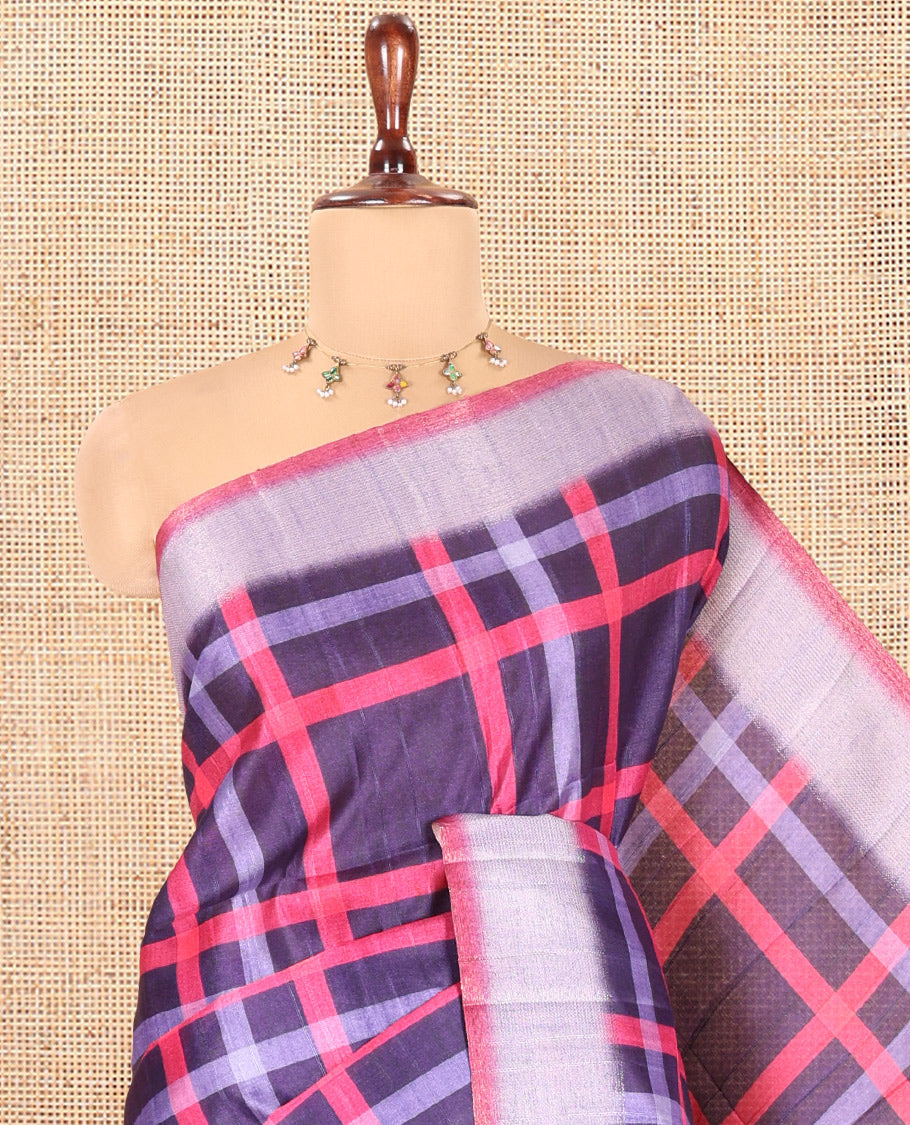 Pink Classic Fancy Tussar Silk Saree