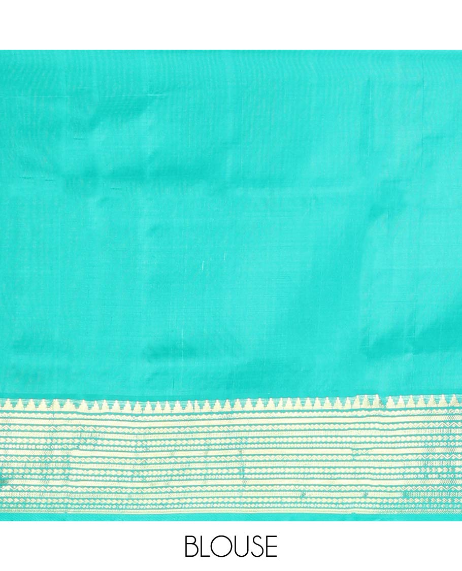 Red checkered venkatagiri silk saree with contrast intricate zari design border & argyle design pallu