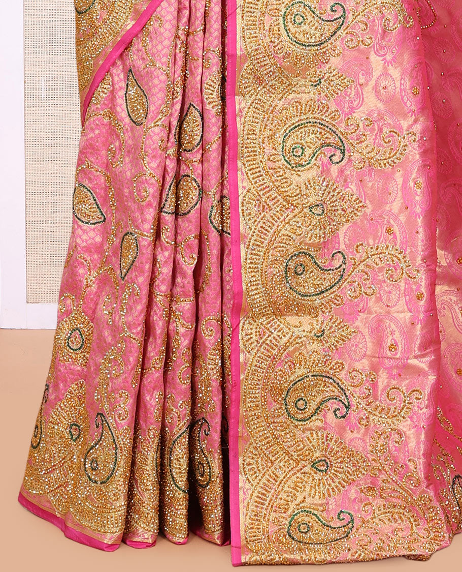 Pink Mysore Silk Saree
